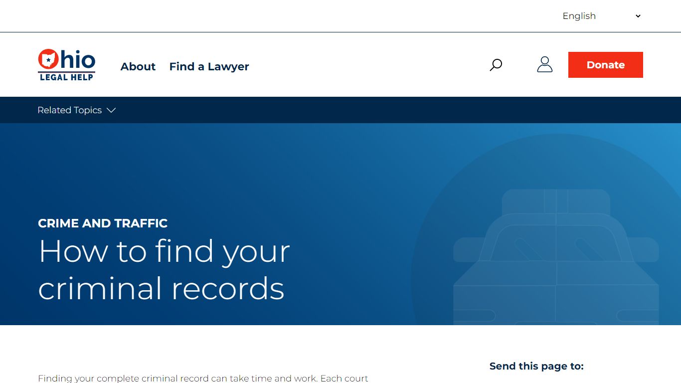 How to find your criminal records | Ohio Legal Help